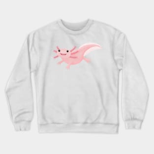 Cute pink happy axolotl Crewneck Sweatshirt